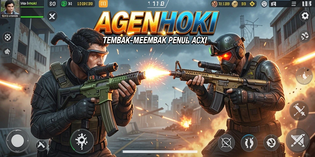 Tampilan dinamis dan mendebarkan dari gameplay AGENHOKI.