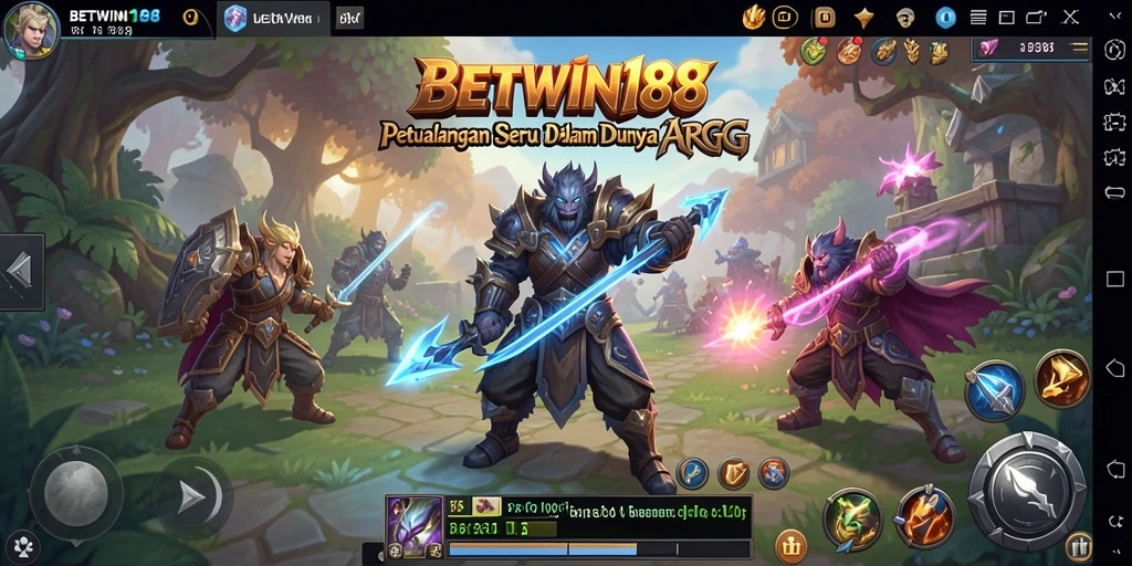Tampilan gameplay BETWIN188 dengan aksi pertempuran yang intens di dunia fantasi.