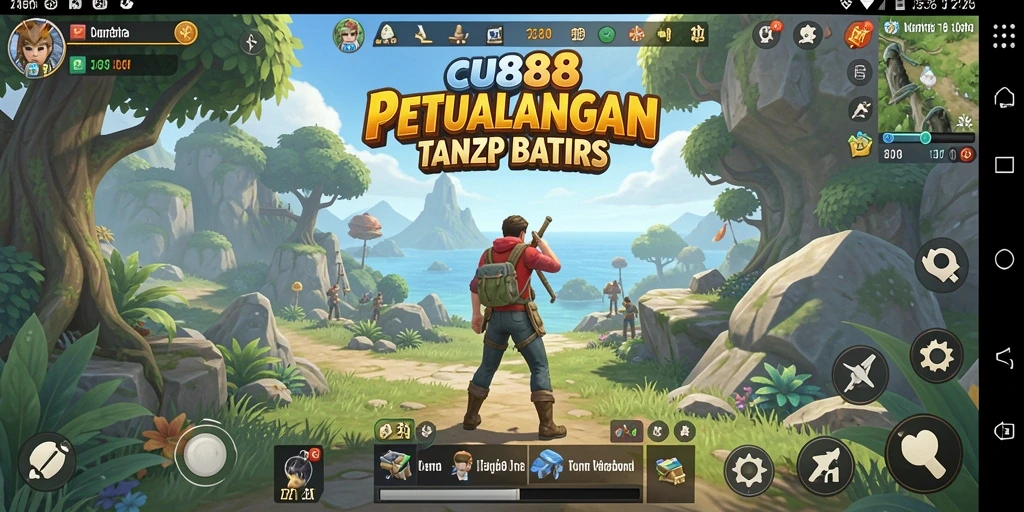 Tampilan gameplay CU888 di dunia Open World yang luas dan menarik.