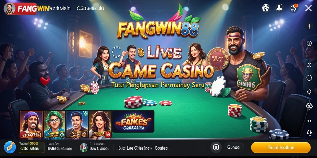 Tampilan gameplay Live Casino yang mendebarkan di FANGWIN88.