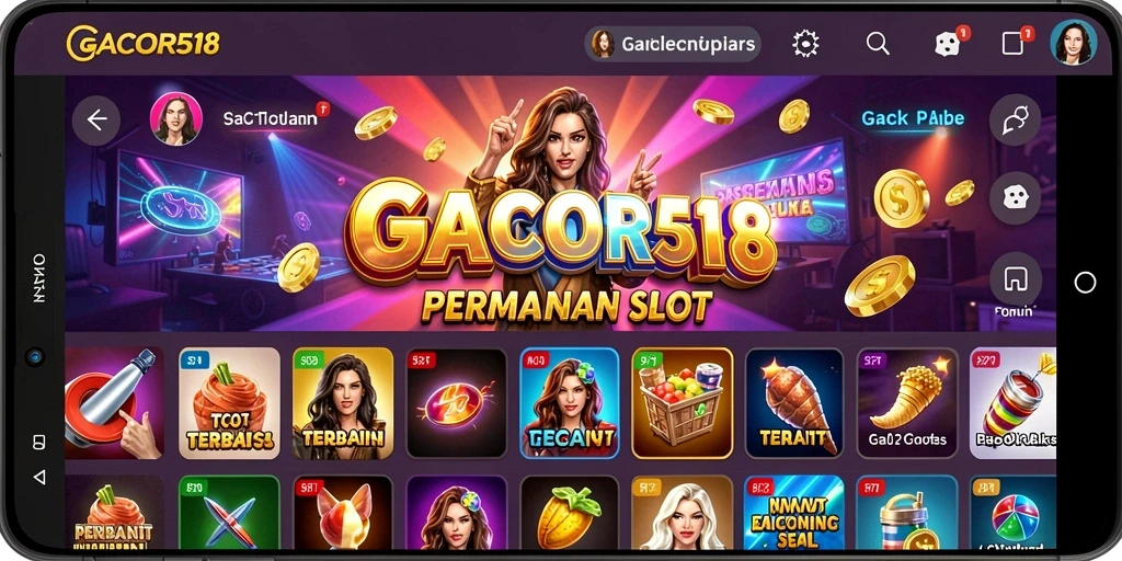 Screenshot gameplay GACOR518 menampilkan momen seru saat bermain Slot.