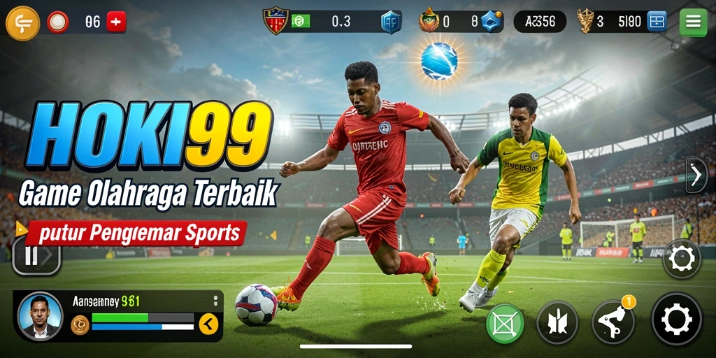 Screenshot utama HOKI99 menampilkan gameplay olahraga yang seru.