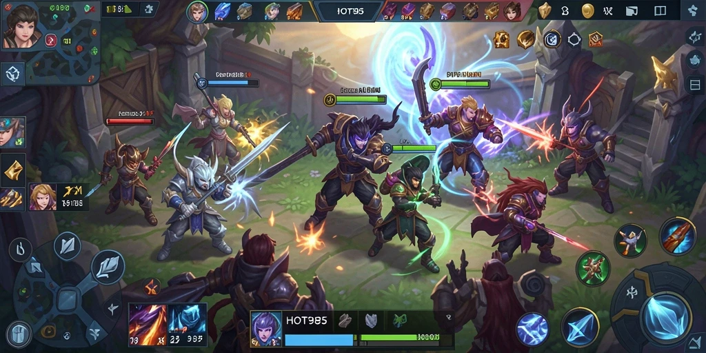 Tampilan gameplay HOT985 yang penuh aksi dan strategi.