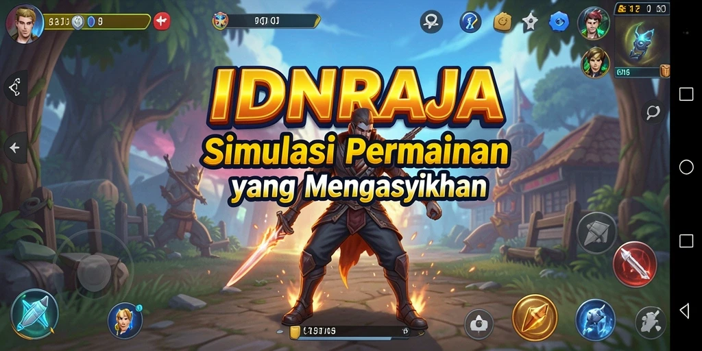 Tampilan gameplay simulasi yang menarik dan mengasyikkan dalam IDNRAJA.