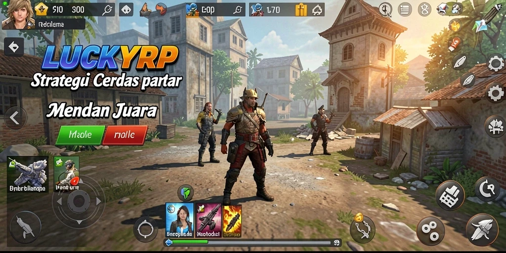 Tampilan action-packed gameplay LUCKYRP dengan elemen strategi.
