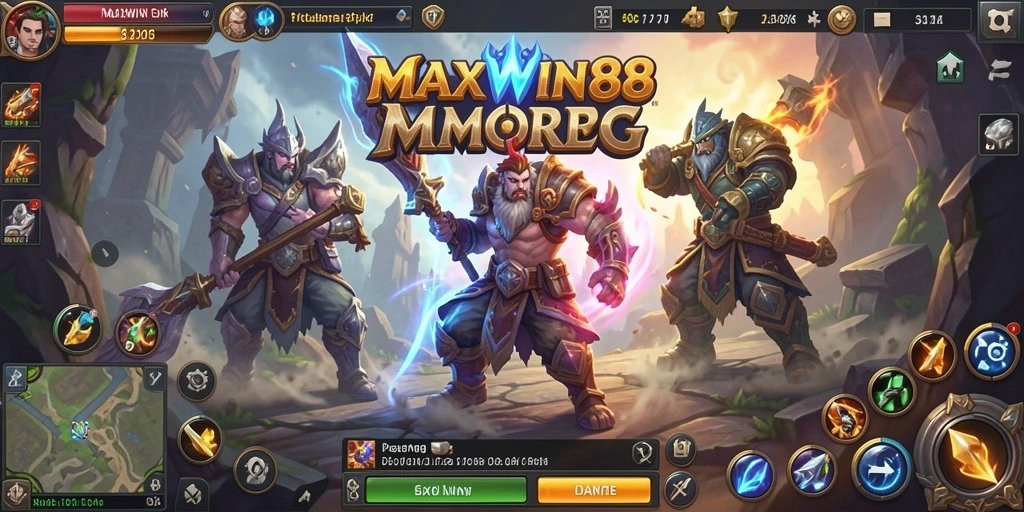 Gameplay dinamis dan seru dalam petualangan MMORPG MAXWIN88.