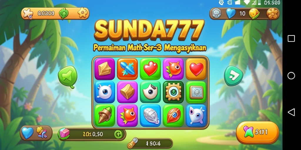 Tampilan screenshot SUNDA777 yang menunjukkan keseruan gameplay Match-3.