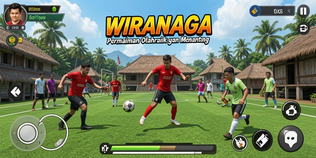 Screenshot gameplay WIRANAGA yang menampilkan aksi olahraga seru.